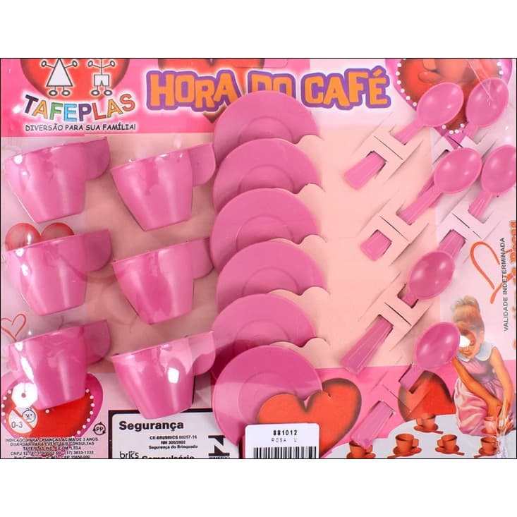 Kit Cafezinho Com 18 Peças Infantil De Brinquedo - Infantil Faz de Contas Envio de cor aleatório