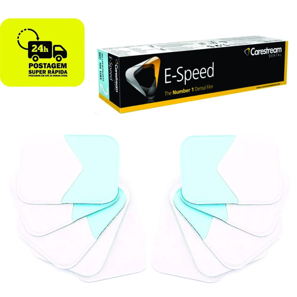 Filme Radiográfico E-Speed Adulto Kodak - Carestream - 10 Peliculas