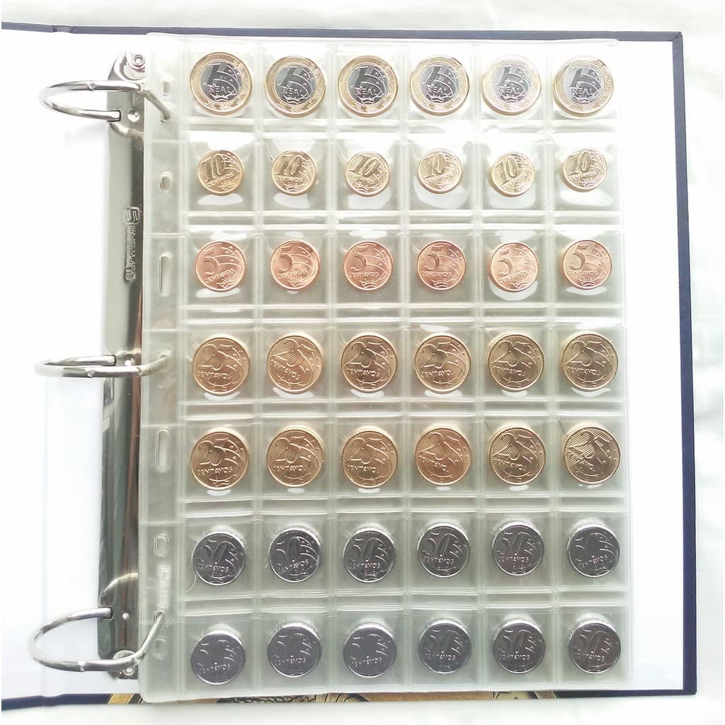 5 Folhas Para Moedas com 42, 30 ou 20 divisões