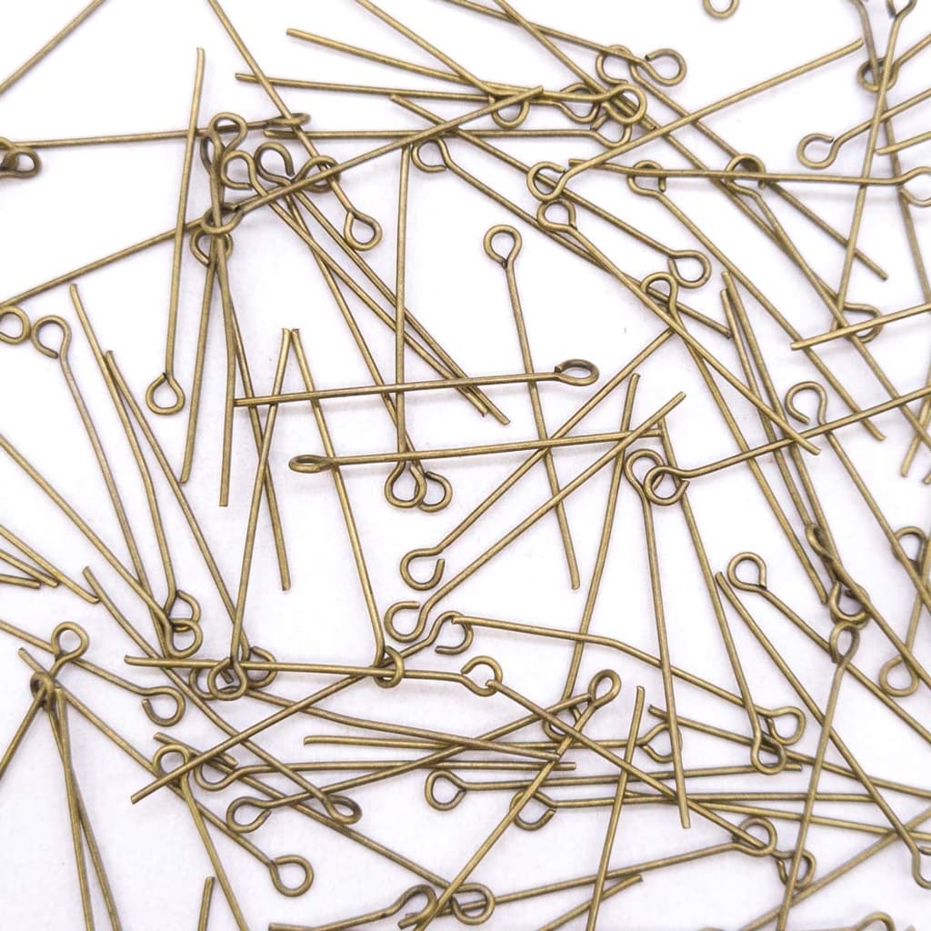 Alfinete Contra Pino Metal Ouro Velho 30mm 100pçs 15g