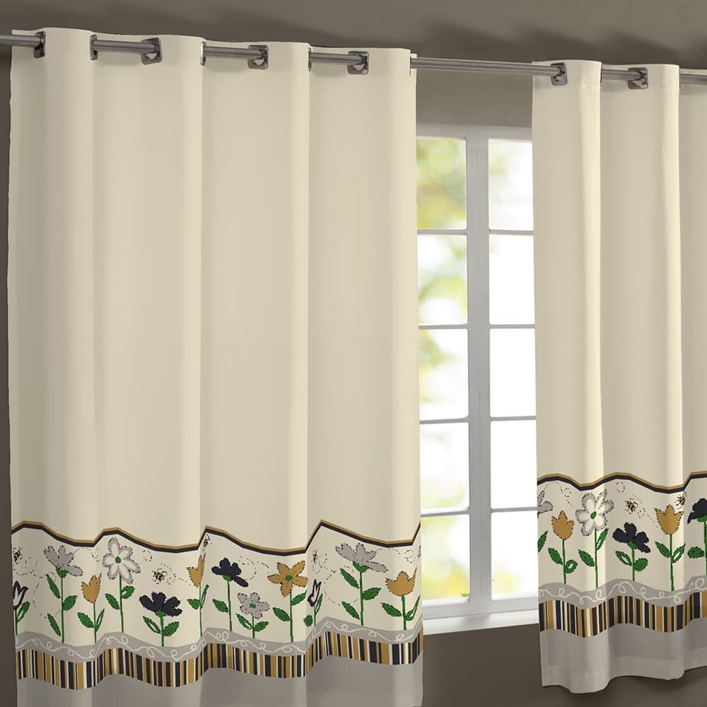 Cortina De Cozinha 3,00 X 1,50 Tecido Gorgurinho Estampado