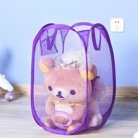 Cesto de Brinquedos Organizador Caixa Cesto Dobrável Para Roupas e Brinquedos Cesto Infantil Cores Diversas