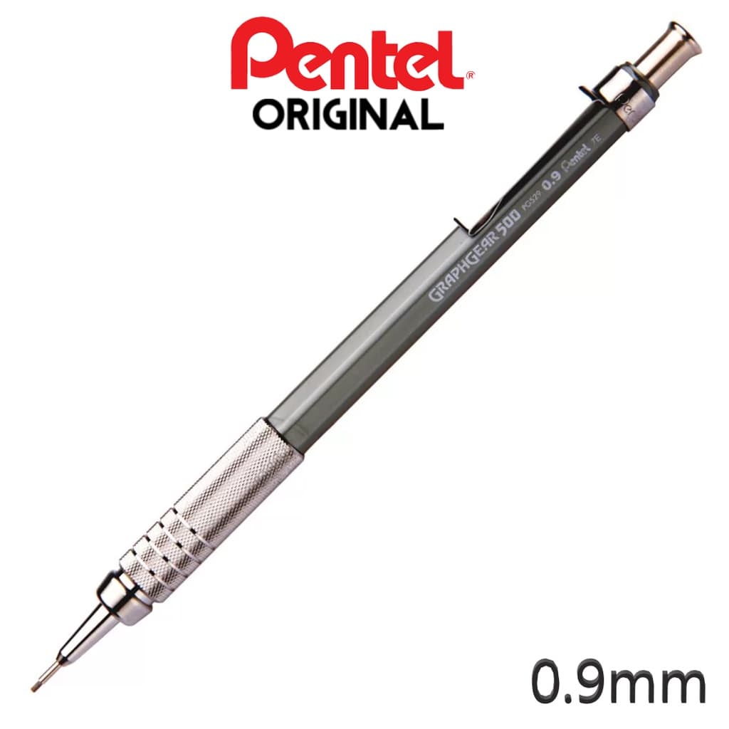 Lapiseira Pentel 0.9 Mm Técnica Graphgear 500 Grip Metal