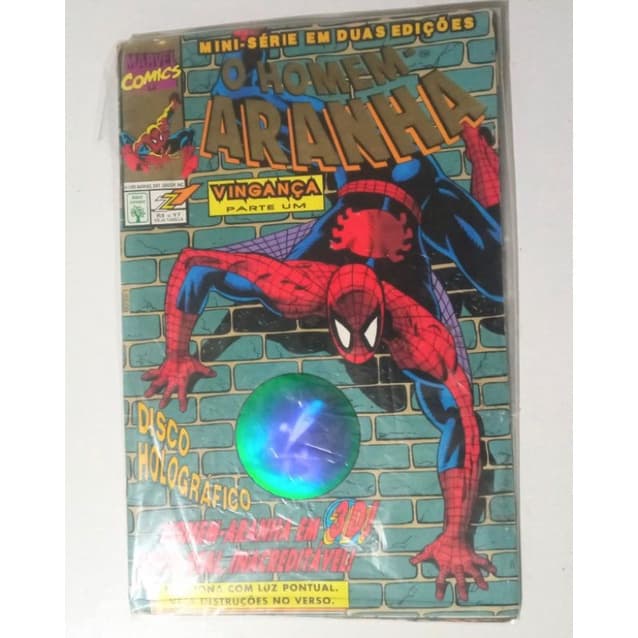 Revista Homem Aranha Vingança Parte 1 Disco Holográfico