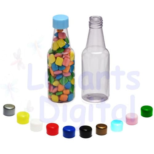 Kit 50 Mini Garrafinha Pvc - 50 Ml Tampa Plástica
