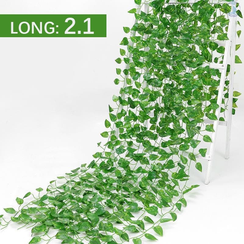 100cm/210cm Plantas Artificiais Decoração Casa Vinhas Falsas Sala Verde Folhagem Decorativa Liana Ivy Creeper