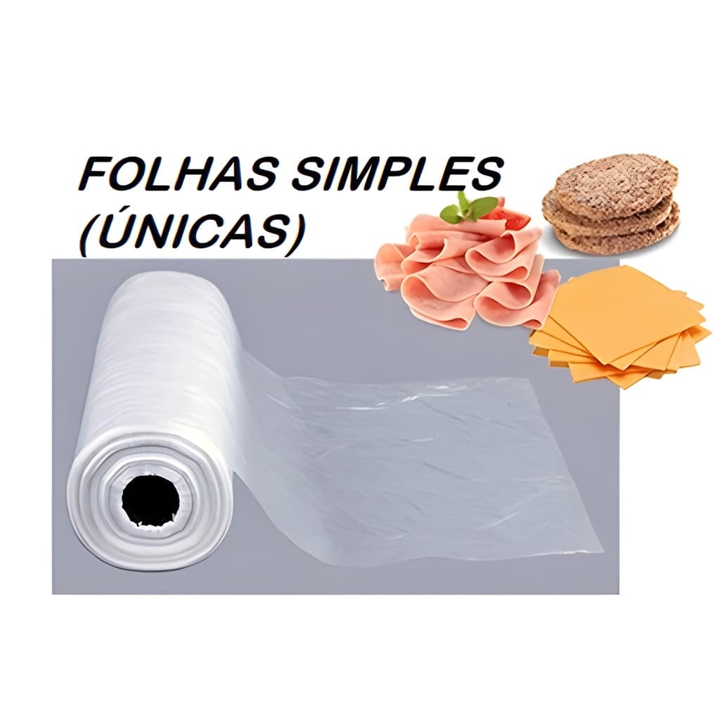 Bobina folha Picotada 30x40 para frios Rolo Com 500 Folhas únicas plástico