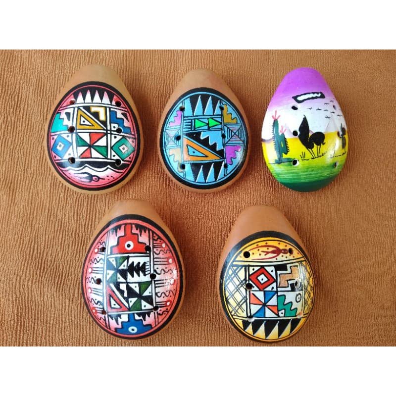 Ocarina Peruana GRANDE cerâmica Flauta Som Doce