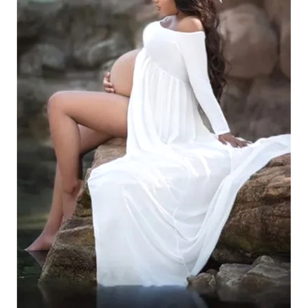 Vestido Longo Gestante Para ensaio fotográfico pre wedding  #G2