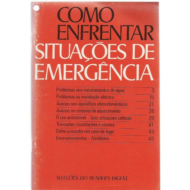 961 Lvr- Livro 1978- Como Enfrentar Situações De Emergência