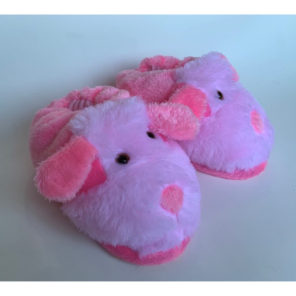 pantufa cachorro rosa quentinha e confortável, unissex masculina e feminina, infantil/adulto