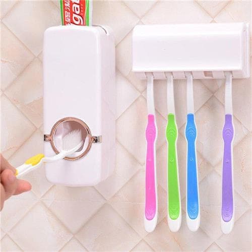 Dispenser Aplicador Creme Dental Pasta Dente Suporte Escovas