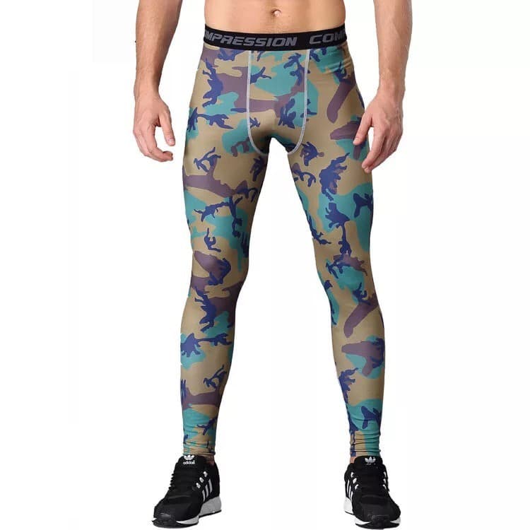Calça Leg segunda pele Academia Masculina Termica Esport Compressão Fitness Estampada  animal print