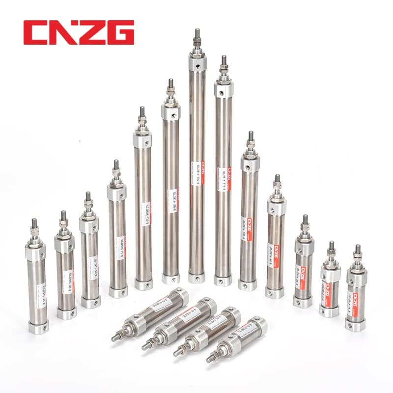 Cilindro de ar pneumático de dupla ação Mini Pequeno CDJ2B Tipo Haste Única 10mm 16mm Furo 20mm 25mm 30mm  Curso CDJ2B16