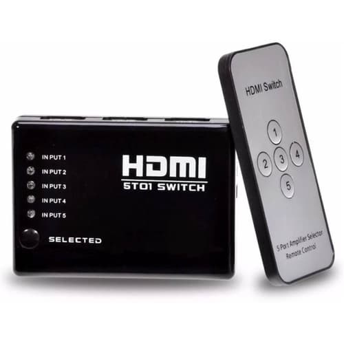 Hub Switch Hdmi 5 Portas / Com Controle/ Pronta Entrega