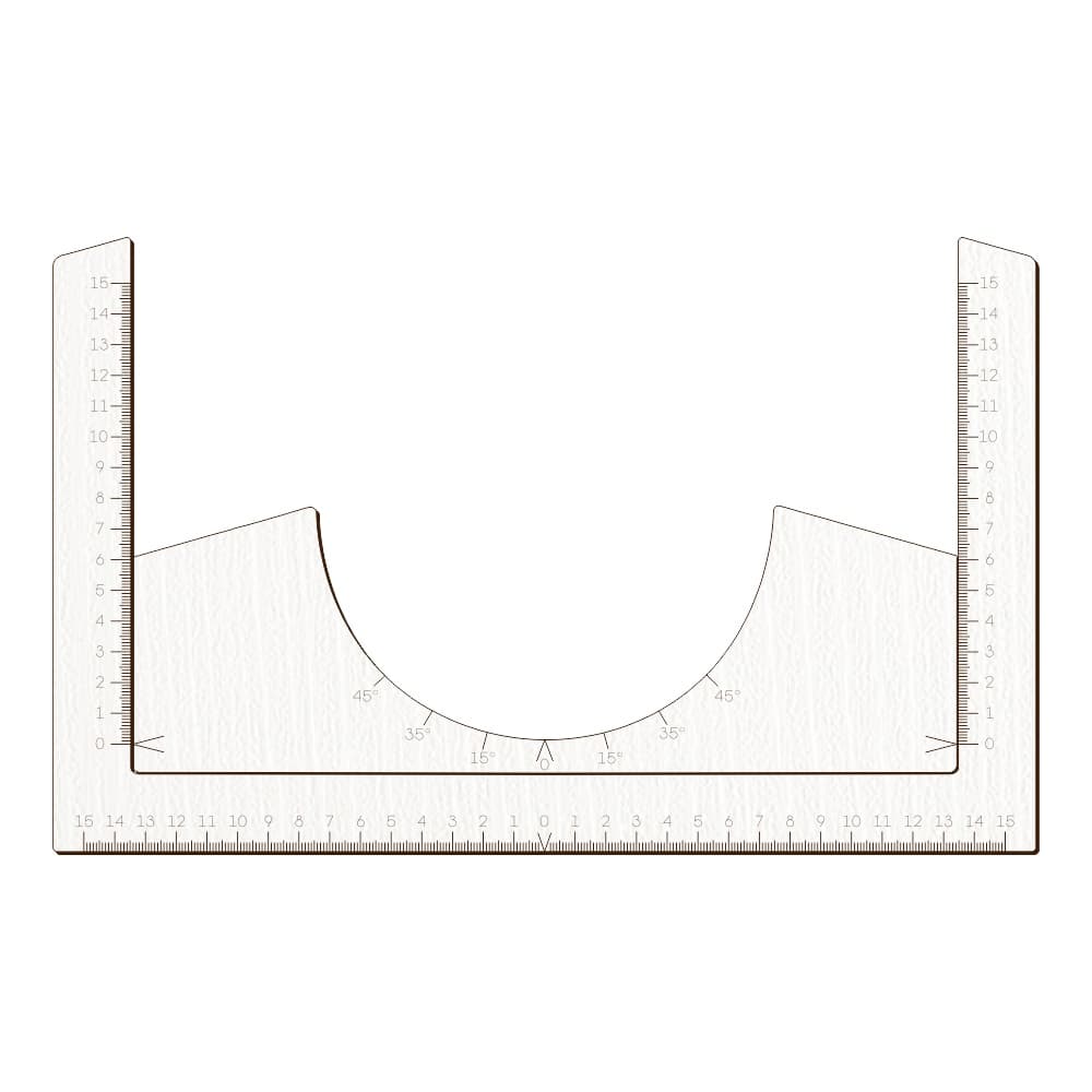 Régua Gabarito Alinhamento Centralização de Estampas Branco