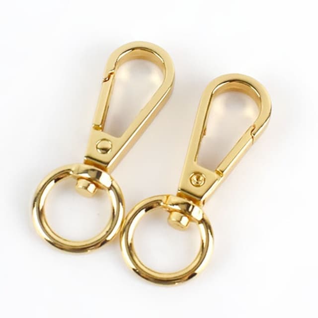 PAR 2 unid. Mosquetão lagosta  base 1 cm - ideal para uso em Tassel