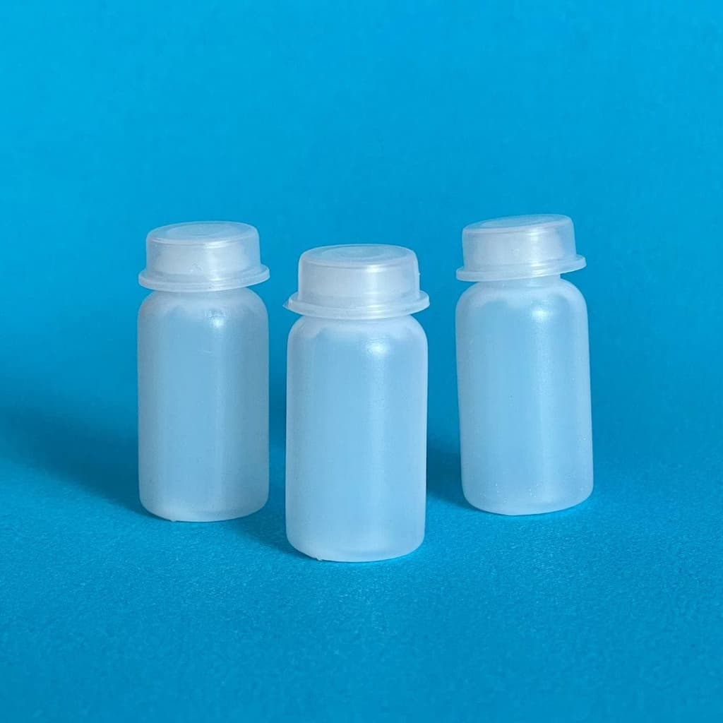 Kit 100 Unidades Frascos Flaconetes Transparentes Plástico 5mL Lembrancinhas