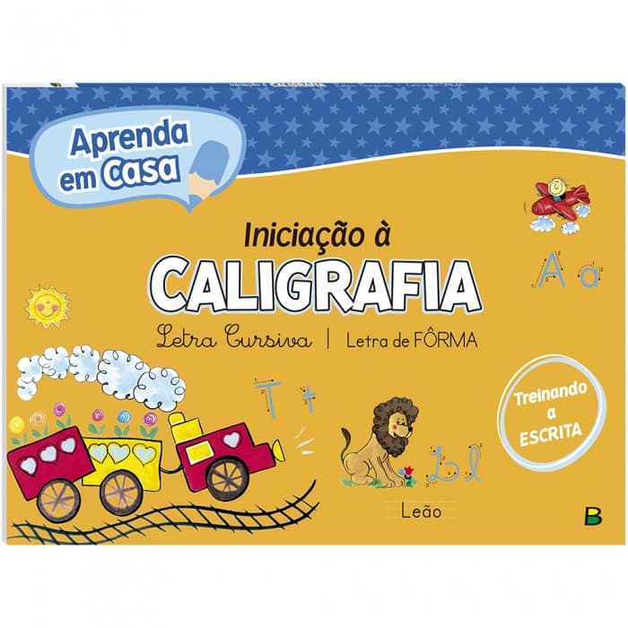 Livro De Caligrafia Aprendendo A Escrever Cursiva E Forma Apoio Escolar Laranja