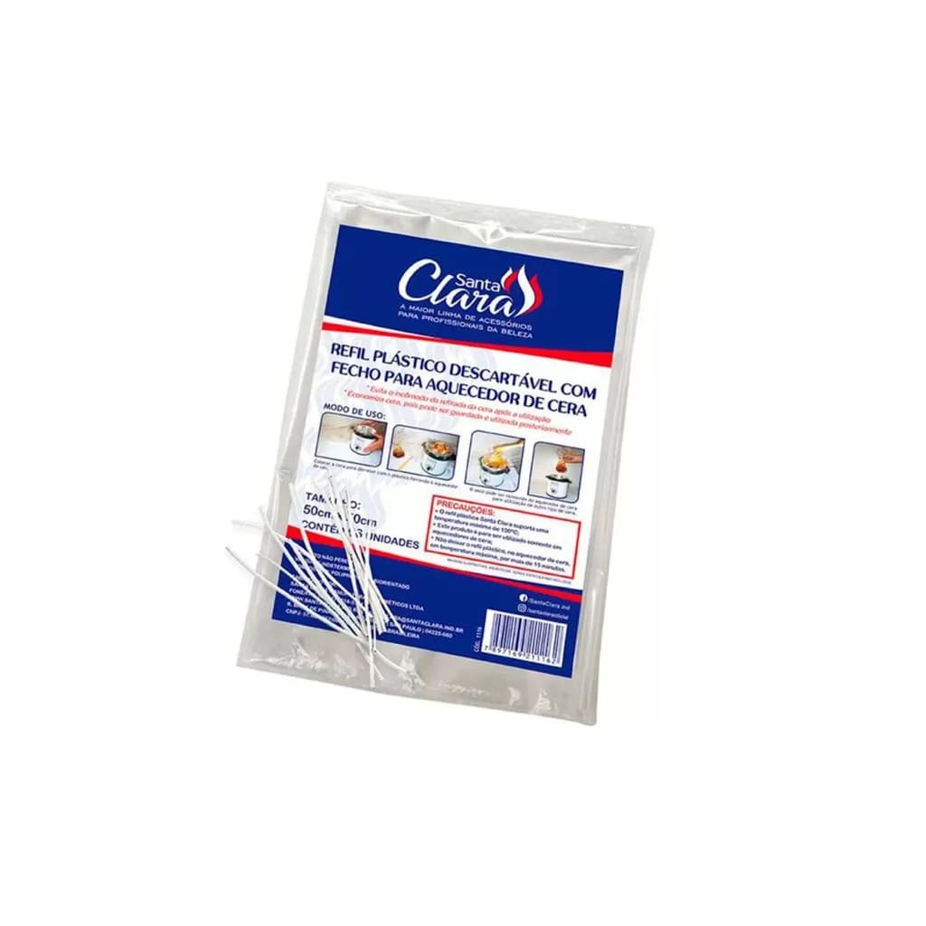Refil Plástico Descartável para Aquecedor com Fecho Ref. 1116 Santa Clara