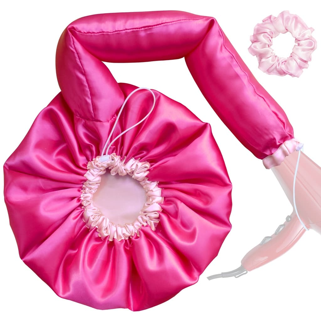 Touca Difusora Cetim Dupla Face Secadora Anti-frizz Seda Ajustável Alta Qualidade