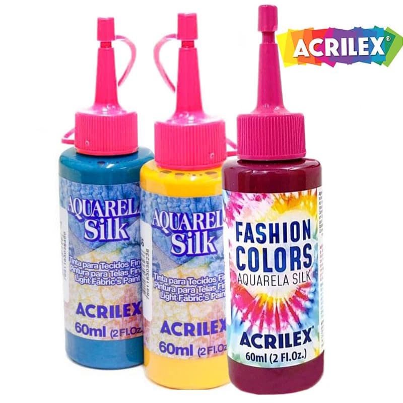 Tinta de Tecido Aquarela Silk Fashion Colors Tie Dye 60ml - Acrilex