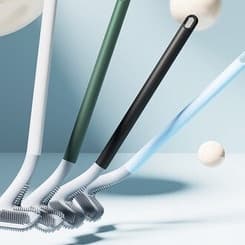 Escova Limpa Privada Sanitária Vaso Sanitário de silicone durável escova 10 X 45 X 5 CM