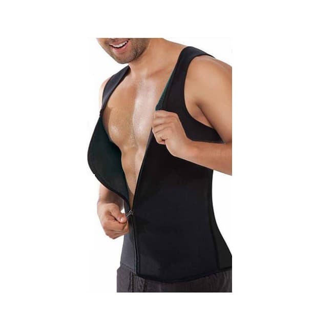 Cinta Camiseta Emagrecedora Masculina Com Zíper