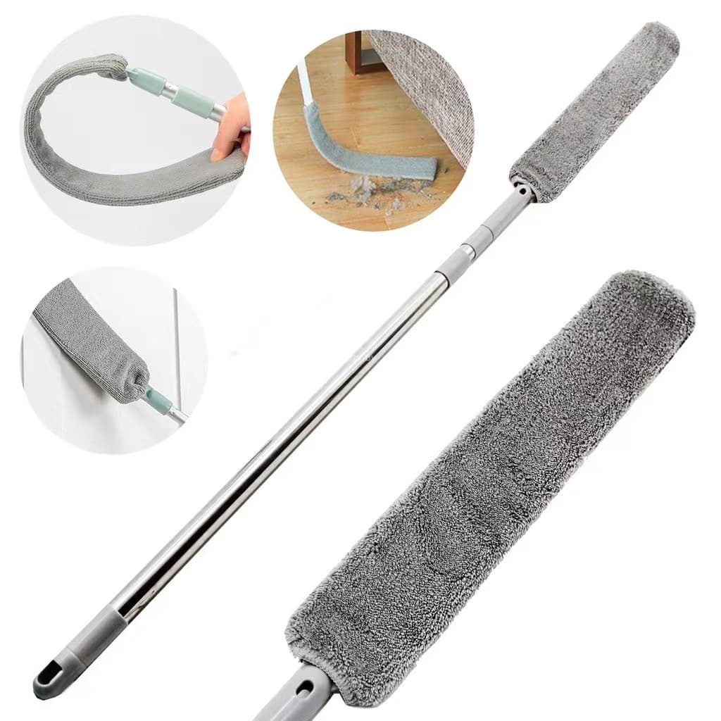 Espanador de Pó Limpa Poeira Flexível Retrátil Limpador Lugar Estreito de Aço Plástico e Poliéster