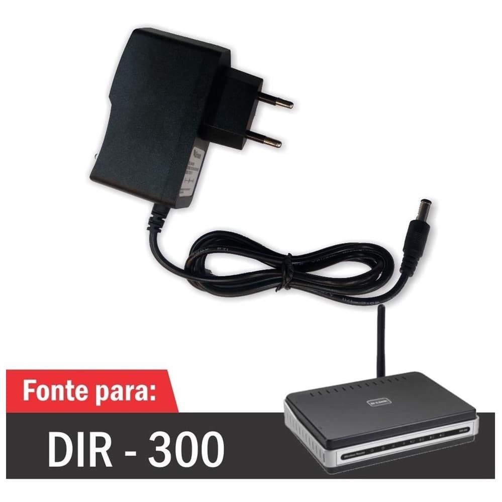Fonte Para Roteador D-link Dir 300 ( Carregador / Cabo de Forca / Cabo de Energia ) - R1068