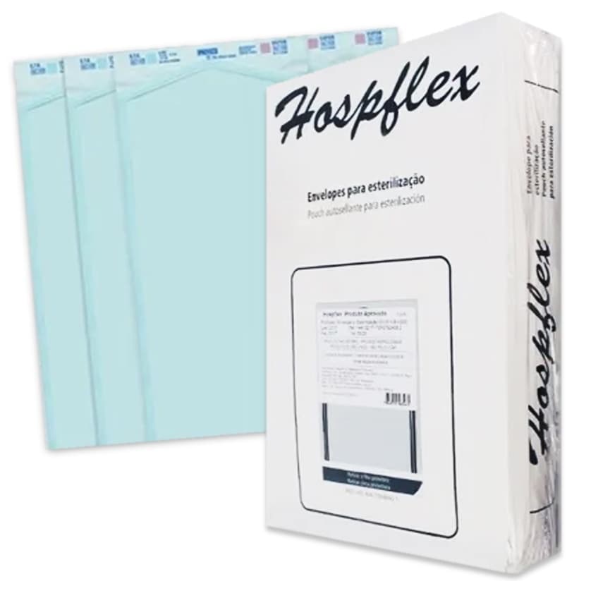 Envelope Esteril Auto Selante 15x30 C/100 Hospflex