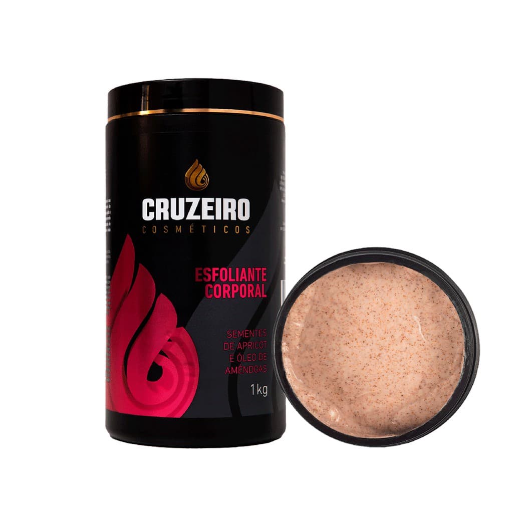 Esfoliante Corporal Cruzeiro Semente de Apricot e Óleo de Amêndoas 1Kg - Bronzeamento Natural Sol
