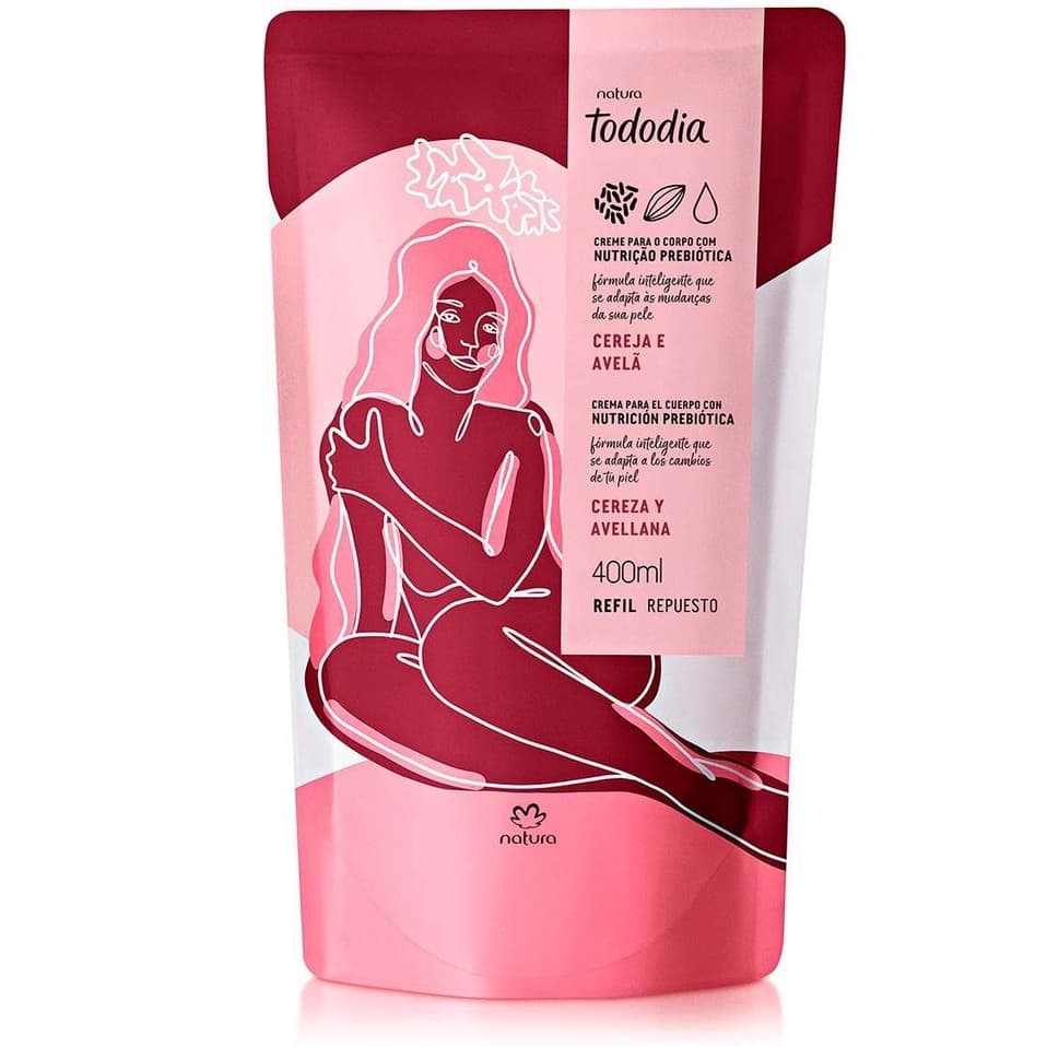 Natura Refil Creme Hidratante Corporal Tododia - Escolha Sua Fragrâncias - 400ml