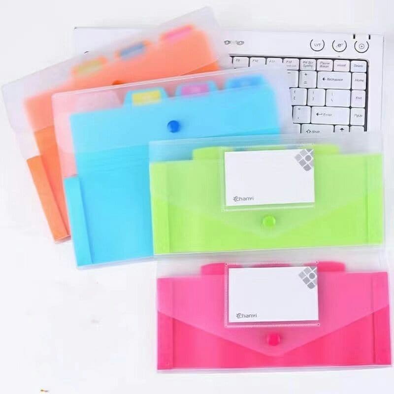 Pasta Sanfonada Divisões P/ Organizar Documentos e Papéis. A5/ 4divisorias  A6/ 4divisorias