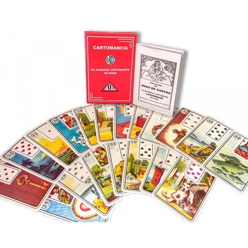 Tarot Baralho Lenormand Cartomanc  Vermelhoo- 36 Cartas - Magia do Oráculo Taro da Cigana, + Manual Detalhado com Significados
