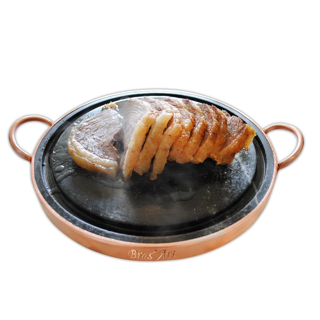 Grelha Chapa De Pedra Sabão 27 centímetros De Diâmetro Para Asssar Carnes