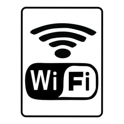 Placa Sinalização Wifi Wi-fi 15x20