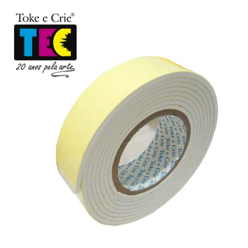 Fita Banana Dupla Face Espuma 19mm X 1,5m - Toke E Crie