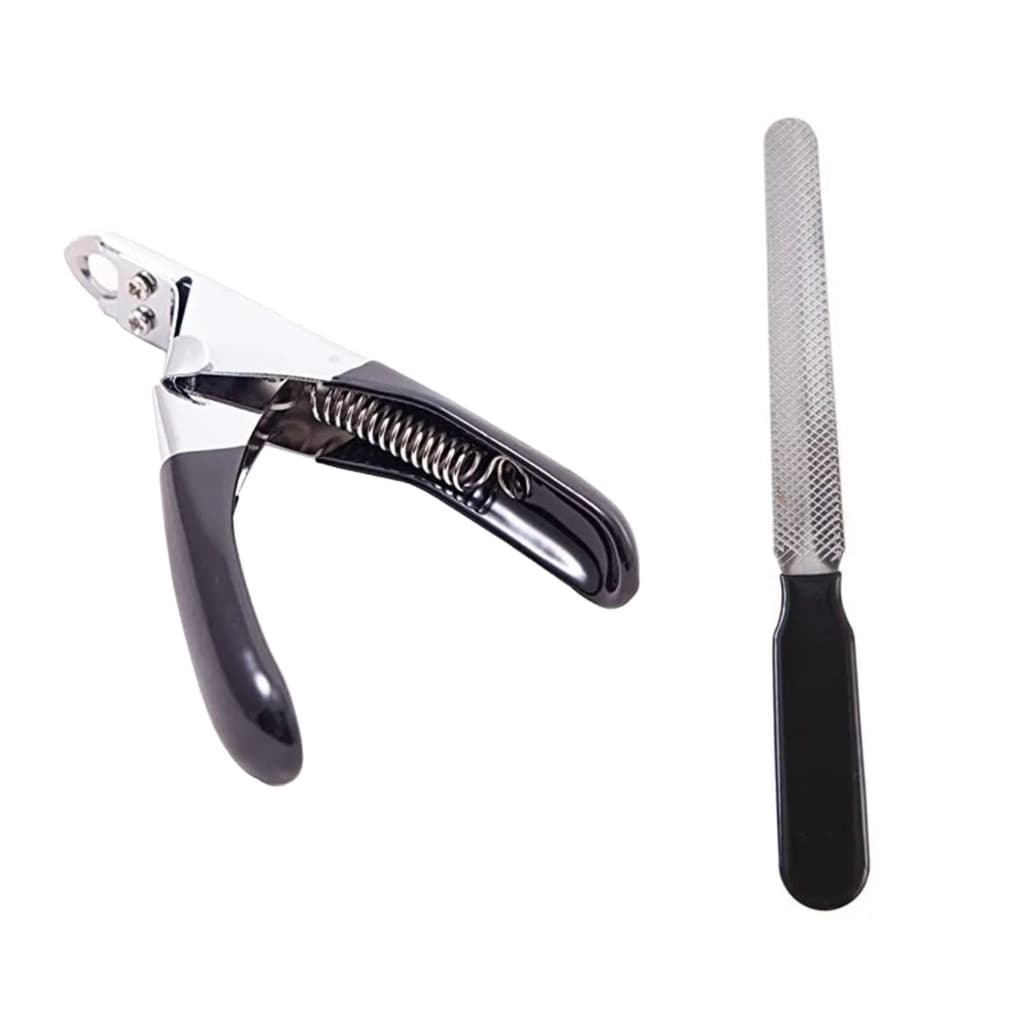 Alicate Cortador Unhas Guilhotina Médio para Cães E Gatos KIT C/Lixa