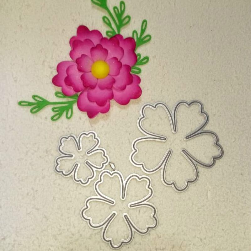 3 Peças Flor Corte De Metal Dados Gravação Morrer Para DIY Scrapbook Álbum De Fotos Decoração Papel Moldado Cartão Artes