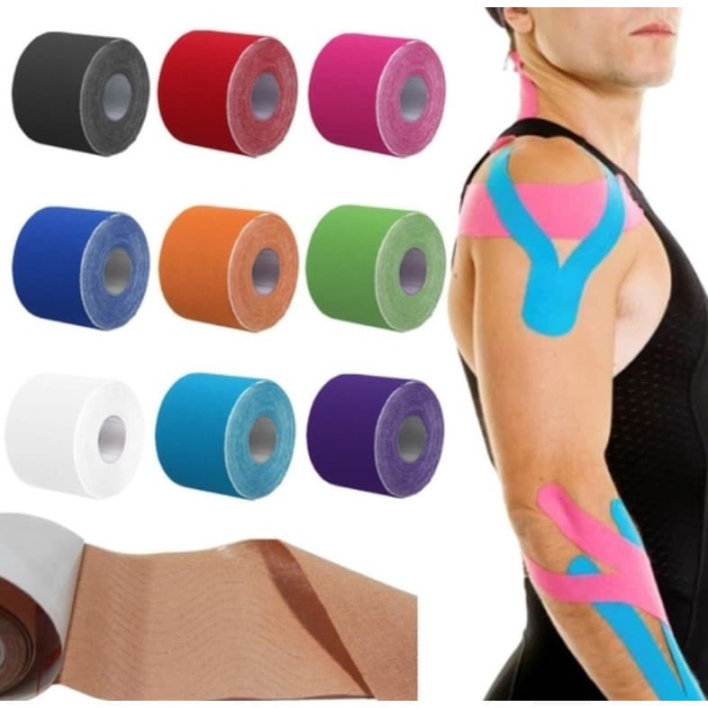 Bandagem Elástica 5cm X 5m - Fita Rocktape Kinesiologic Tape Profissional