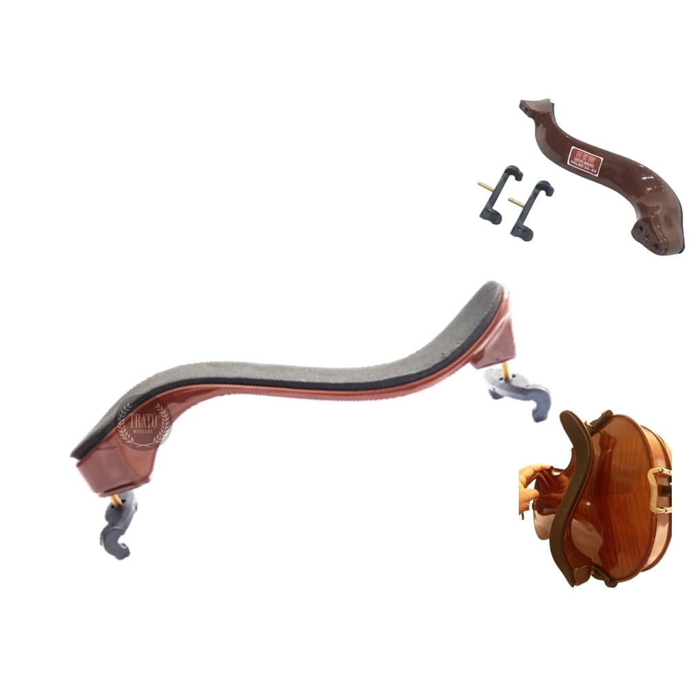 Espaleira  Violino New Lunnon Marrom Café com Regulagem 3/4 e 4/4
