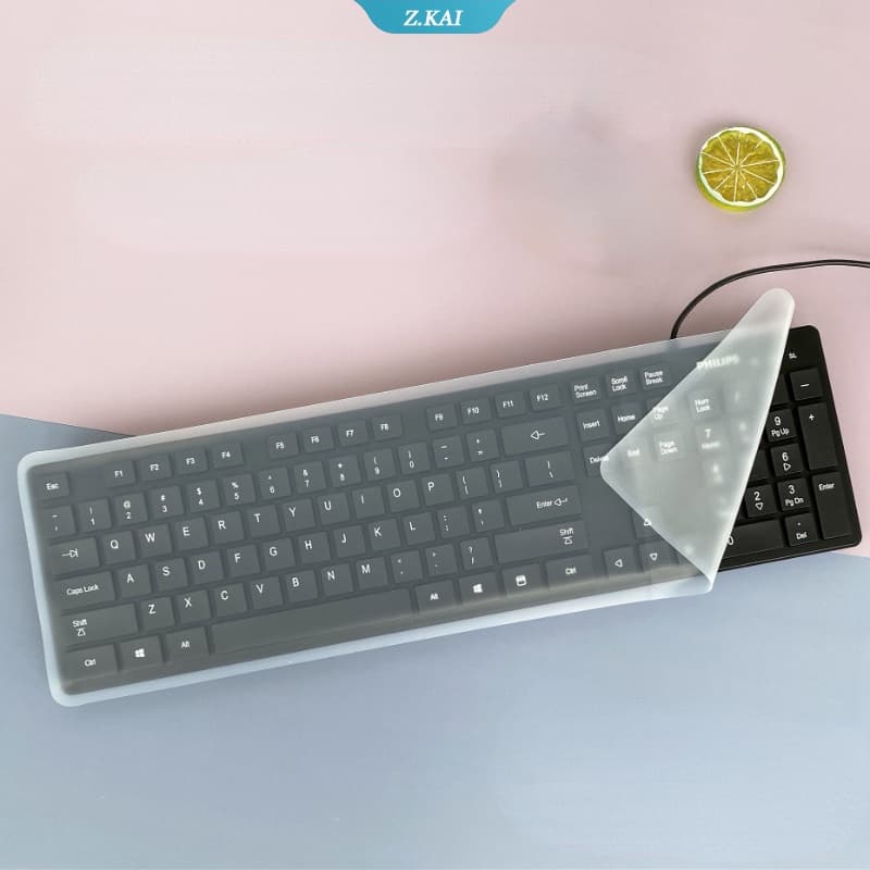 Novo Silicone Universal Tampa Do Teclado Computador Desktop À Prova De Poeira E D'água Para O Padrão PC