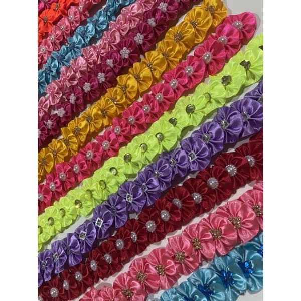 Laços Fuxico Pet 80 unidades banho e tosa