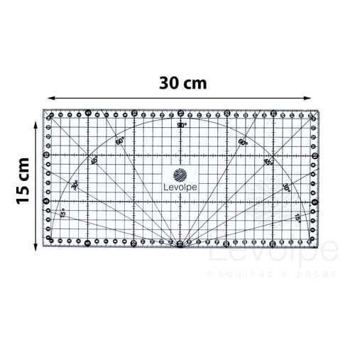 Régua 15x30 Cm Silk Costura Criativa Patchwork