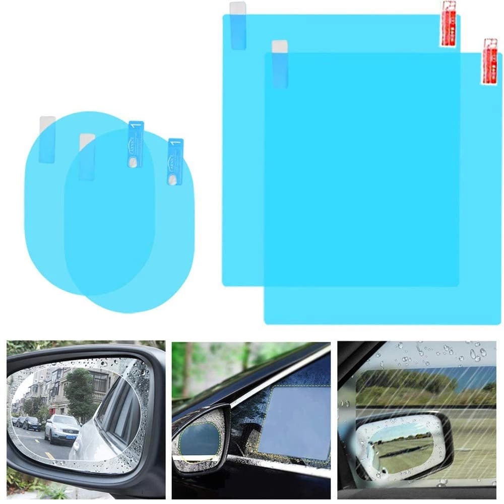 2 Pcs Vidro Da Janela Lateral Adesivo Transparente À Prova D'água Universal Anti Nevoeiro De Chuva Reflexivo Espelho Retrovisor Do Carro Filme