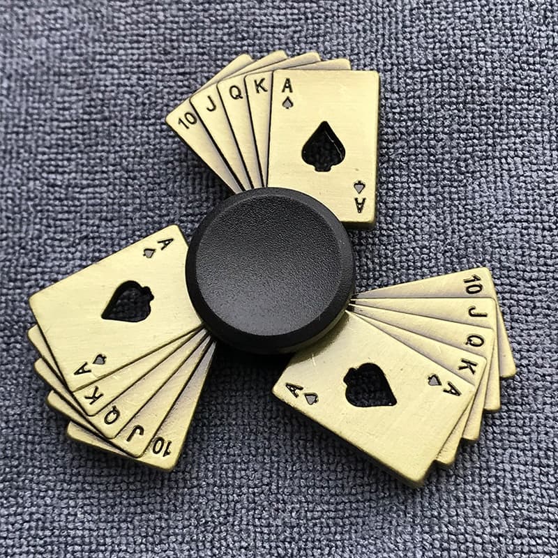 Bronze Dedo De Poker Spinner Thor Martelo Liga De Metal Mão Tri Anel Spinner Hobbies Para Adultos Brinquedos