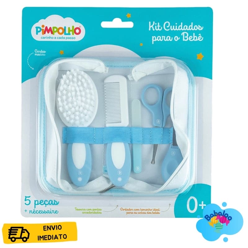 Kit Higiene 5 Peças COM ESTOJO Pimpolho Unha Bebê