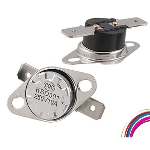 Kit 50 Peças - Termostato Ksd301 75 Graus - Normalmente Aberto - N O