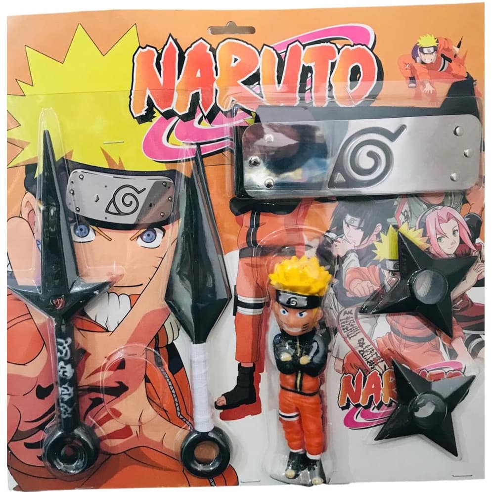 Cartela do Naruto Grande - plástico Badana Boneco Shuriken